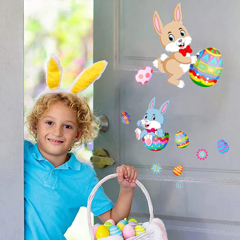 Easter Bunny Egg Wall Stickers 2 Sheets
