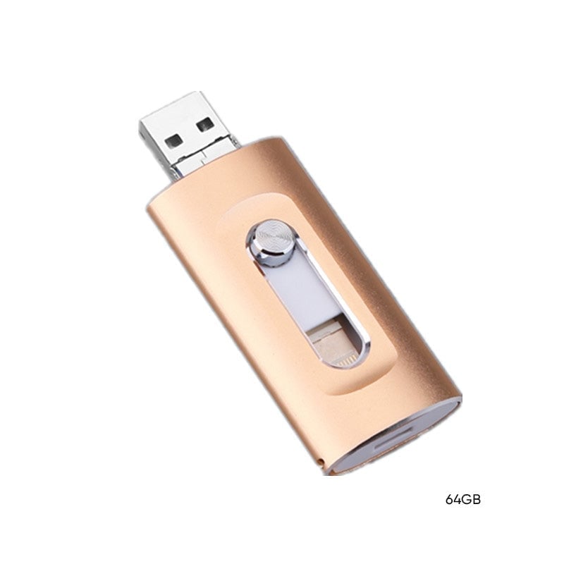 3-IN-1 HIGH-CAPACITY USB DRIVE WITH FINGERPRINT SECURITY