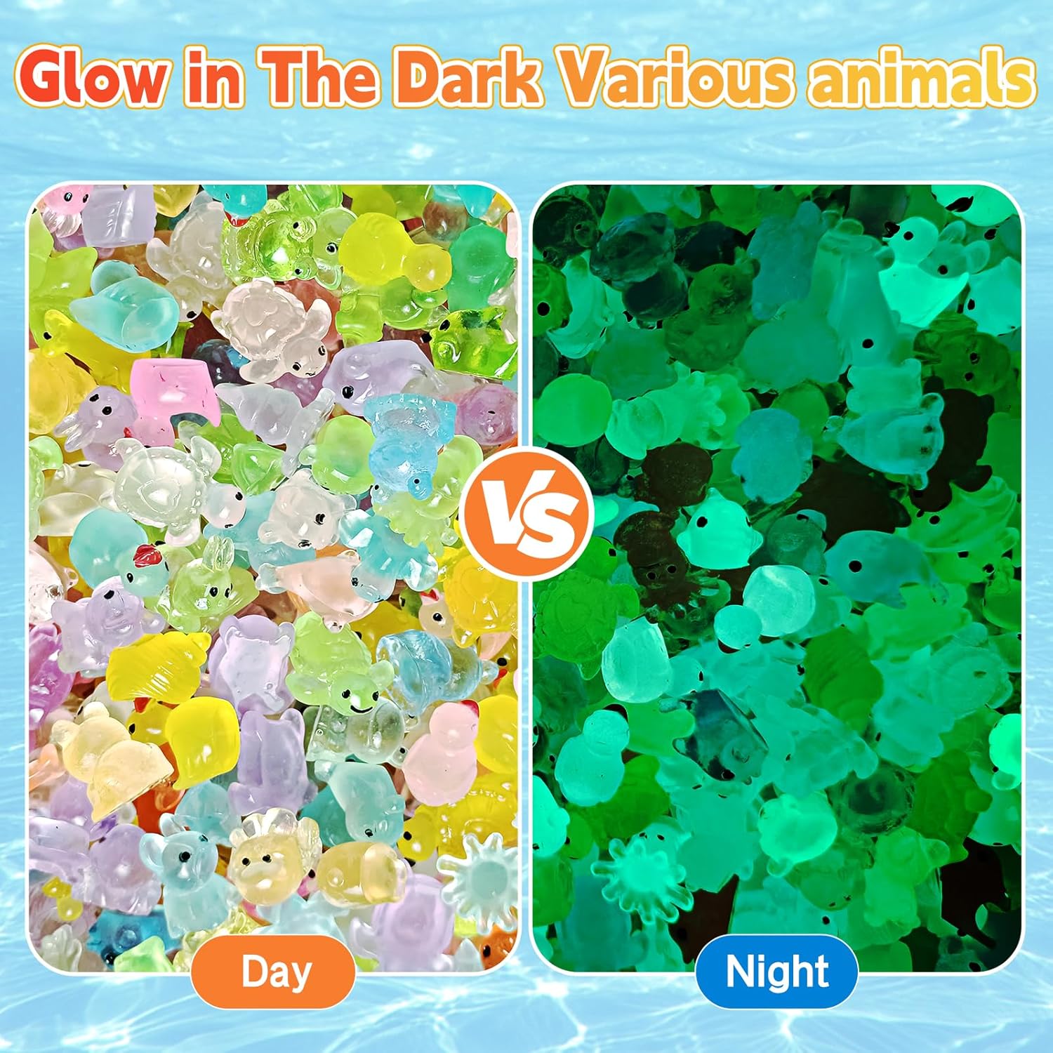 🏆#1 Bestseller ⏰Mini Glow in The Dark Animal Resin Models