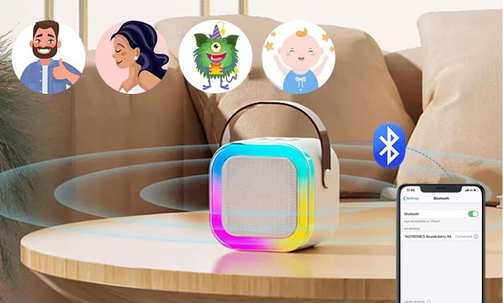 The Ultimate Family Mini Karaoke Machine with Wireless Microphones