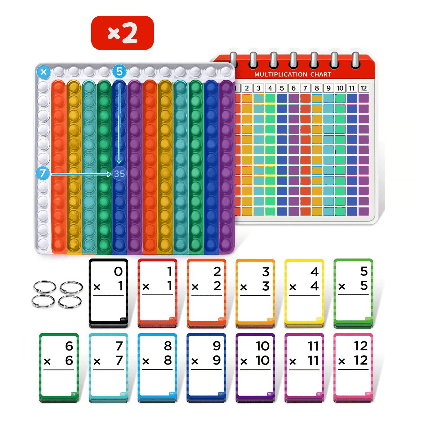 Math Flash Cards & Pop Fidget Chart