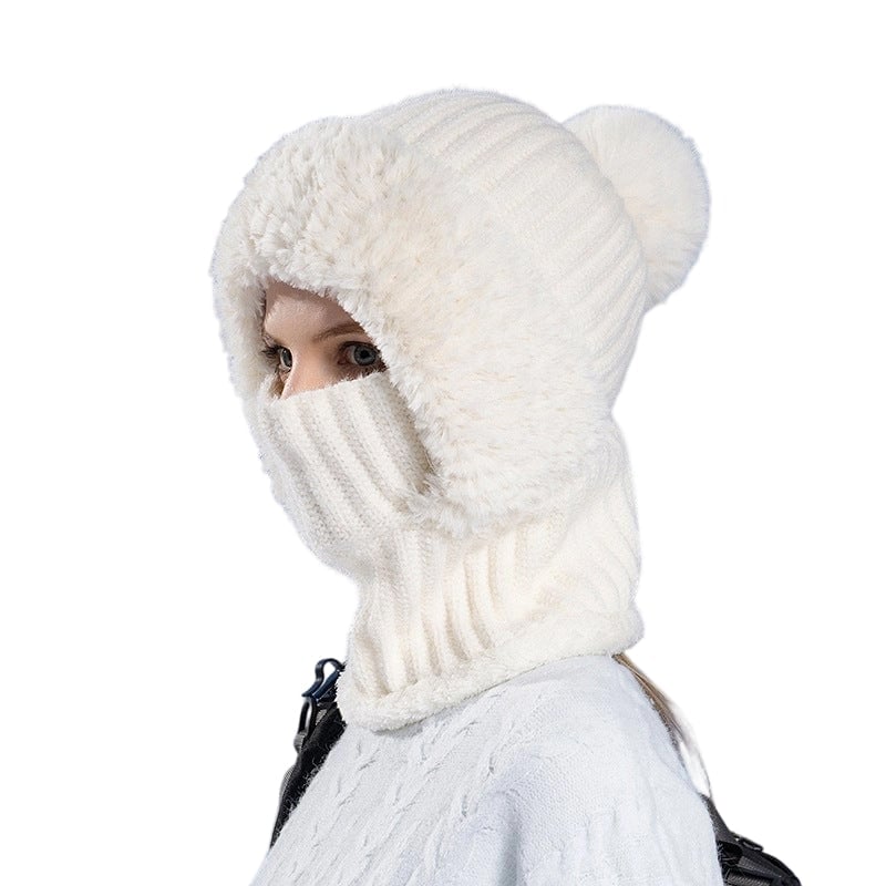 ❤Women's knitted 3-in-1 cold-proof hat