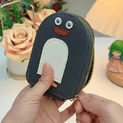 Cute Penguins PU Credit Card Coin Wallet