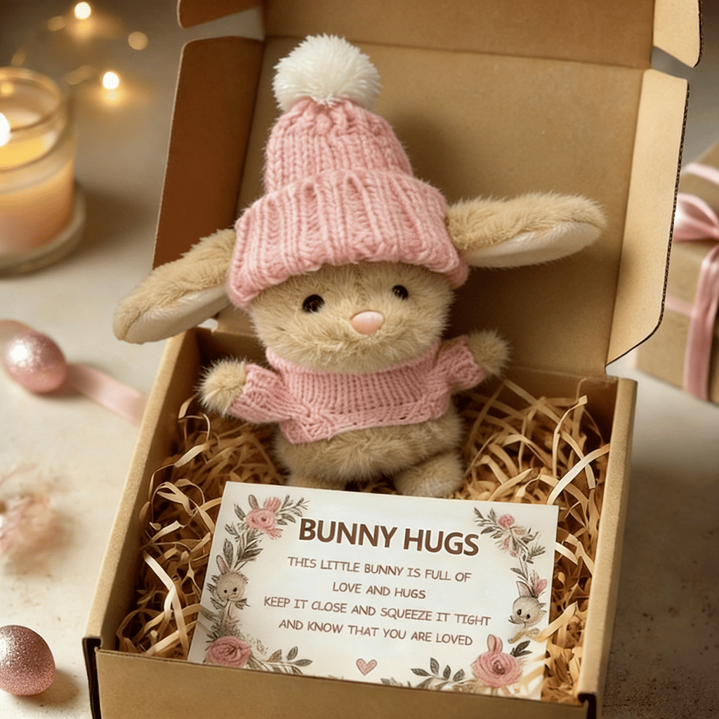 🎉Special Sale🐇Handmade Mini Bunny Hug Cute Easter Gift🎁