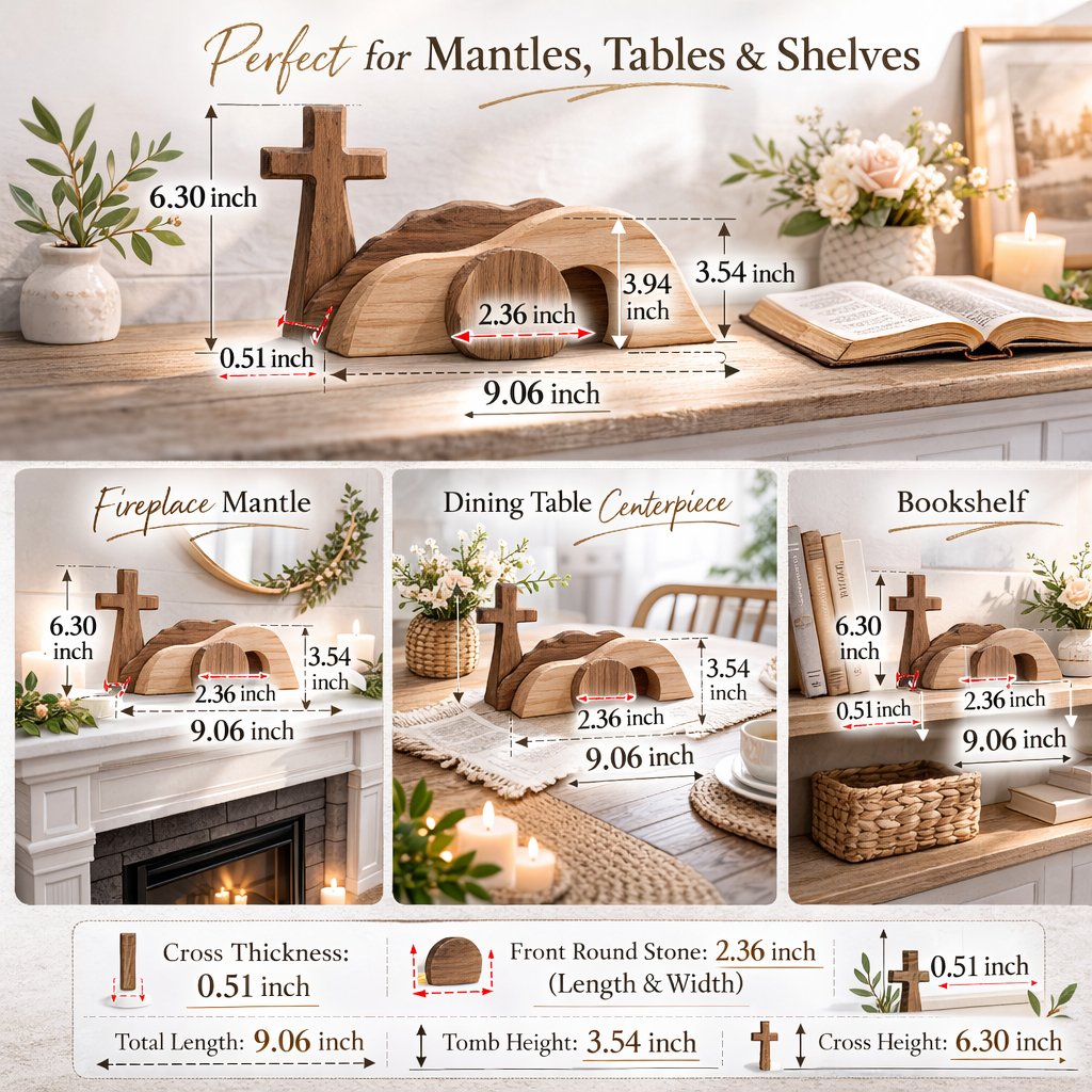 🔥 The Wooden Resurrection Cross & Empty Tomb That Reminds Your Family What Easter Is Really About