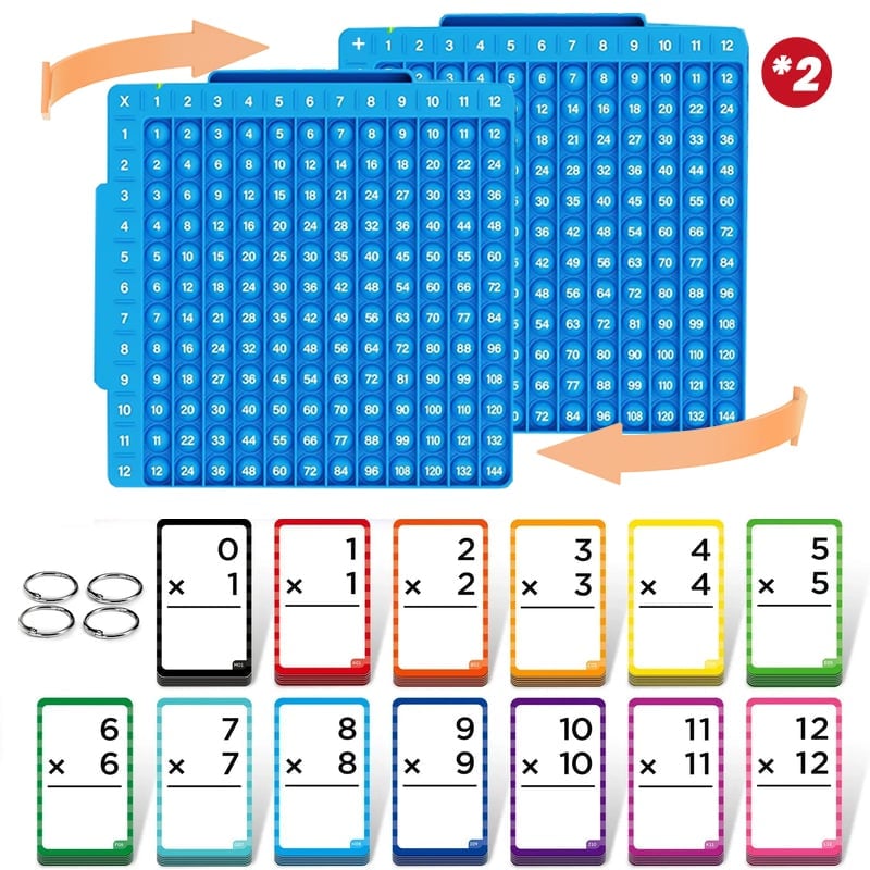 Math Flash Cards & Pop Fidget Chart