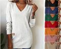 The "Spring/Fall Easy Wear": One V-Neck Sweatshirt, Stylish & Cozy