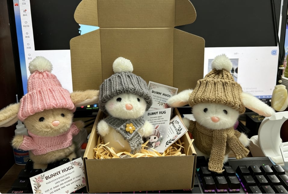 🎉Special Sale🐇Handmade Mini Bunny Hug Cute Easter Gift🎁