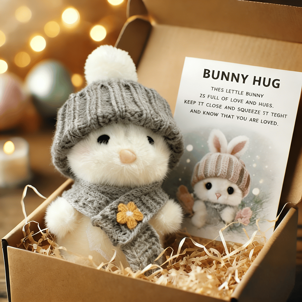 🎉Special Sale🐇Handmade Mini Bunny Hug Cute Easter Gift🎁