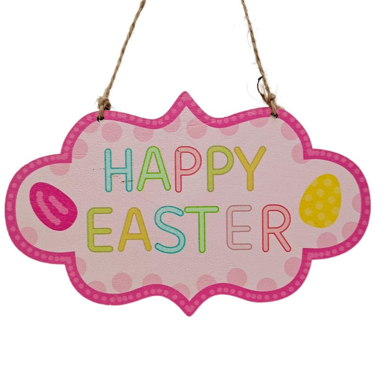 Wooden Easter Sign Ornaments