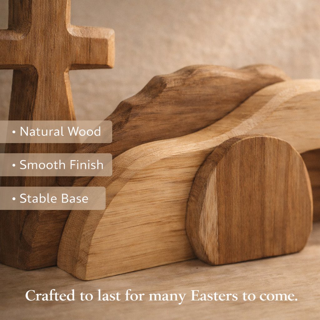 🔥 The Wooden Resurrection Cross & Empty Tomb That Reminds Your Family What Easter Is Really About