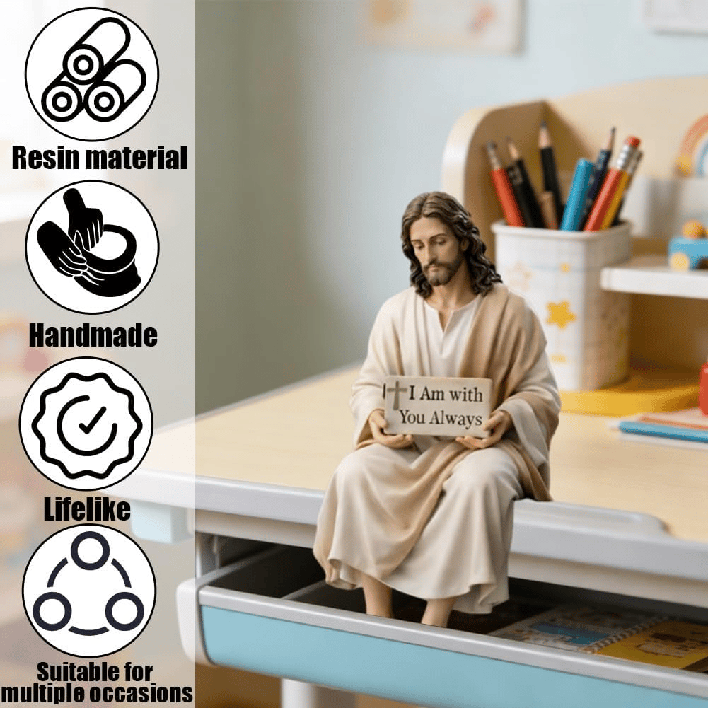 ✨Handcrafted Jesus Figurine✝️Serene Desk Companion🙏