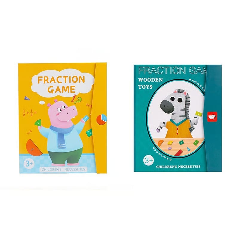 Montessori Magnetic Book Fraction Puzzle For Children