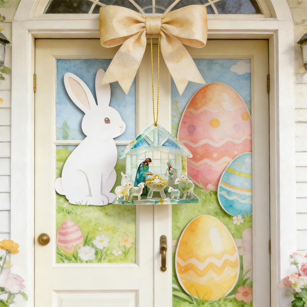 🏆🌊Christmas scene Jesus  pendant-natural art