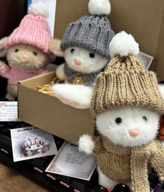 🎉Special Sale🐇Handmade Mini Bunny Hug Cute Easter Gift🎁