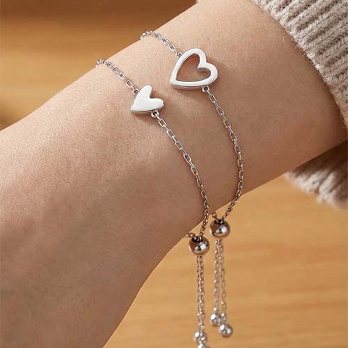 Adjustable Love Friendship Two Bracelet Pack