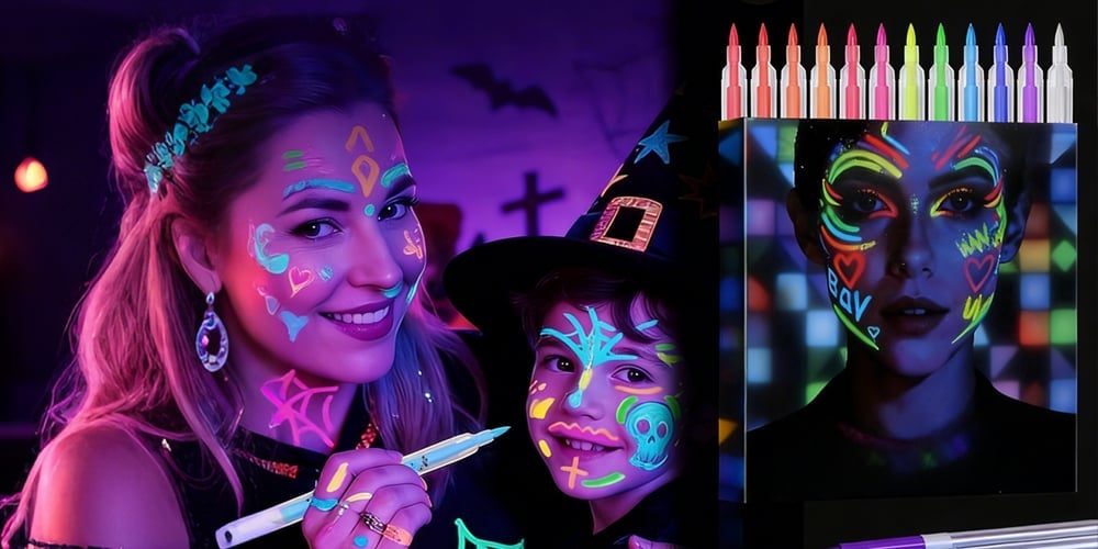 🖊UV Neon Face Paint Markers 12 Colors