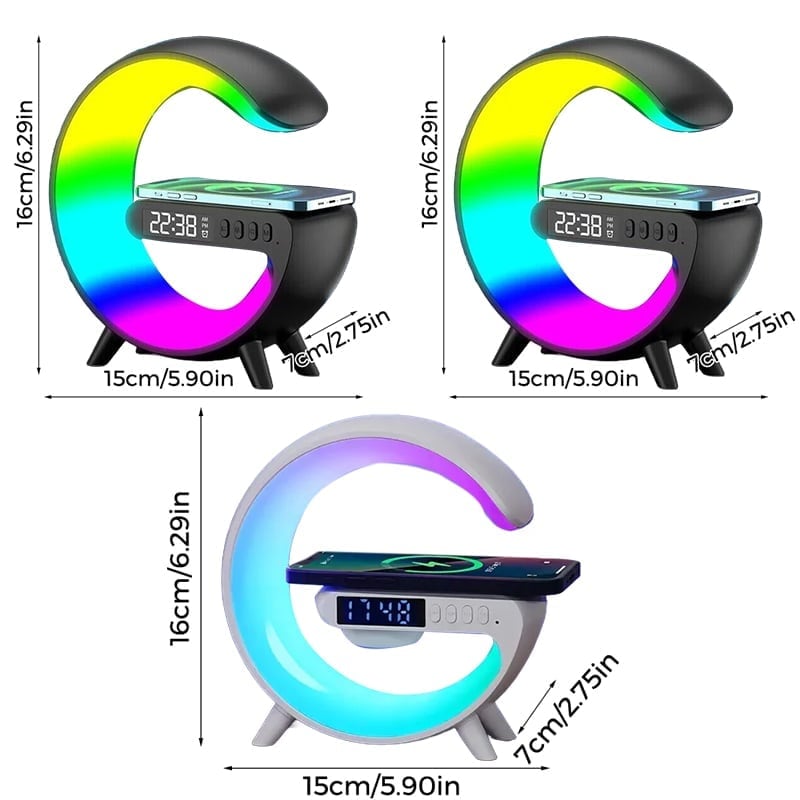 G-shaped RGB Wireless Charging Speaker